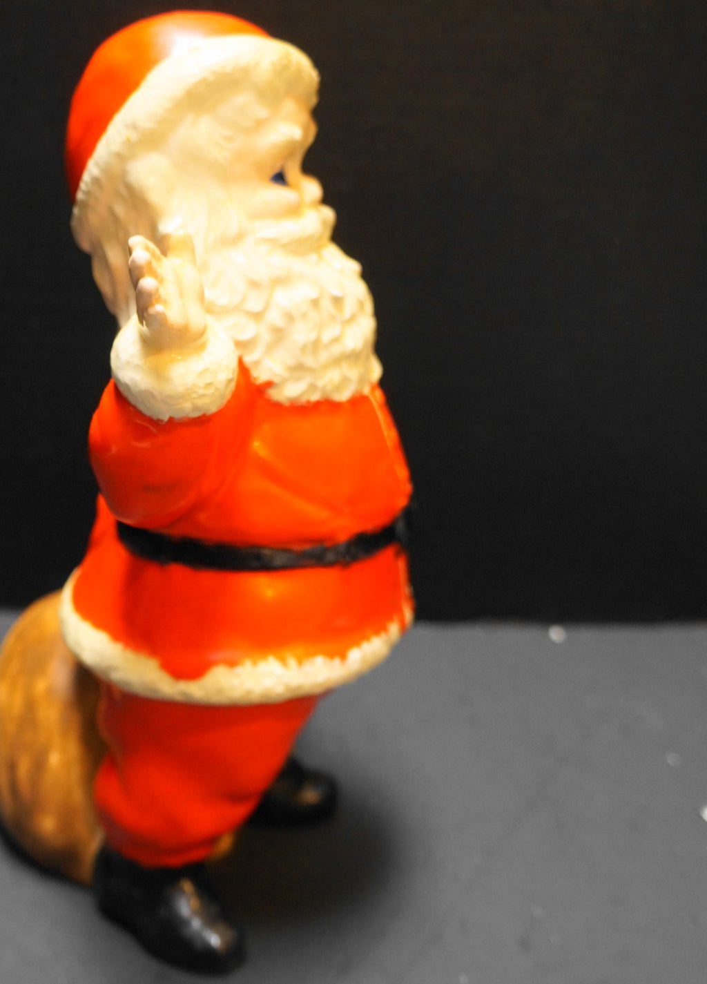 Duncan Ceramics 1970s Santa Toy Sack Hand Painted Planter Christmas Decor