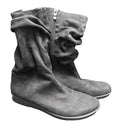 Bussola Coimbra Black Slouch Mid Calf Boots Side Zip Faux Suede Comfort EU 37