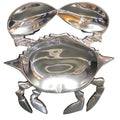 Crab Serving Tray Cast SILVER Aluminum Metal 2007 Target 3 Compartment