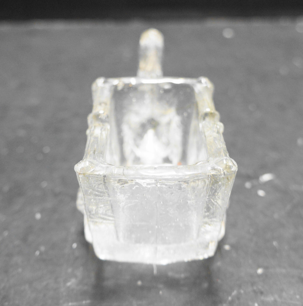Jeannette Glass Clear Pressed Horse Donkey Cart Small Candy Dish