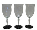 Weston Diamond Optic Black Amethyst Foot Water Goblets Set of 3 3345-9