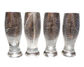 Mikasa Cheers Selections Cut Glass Shot Glasses Set of 4 Cut Angle Chevrons