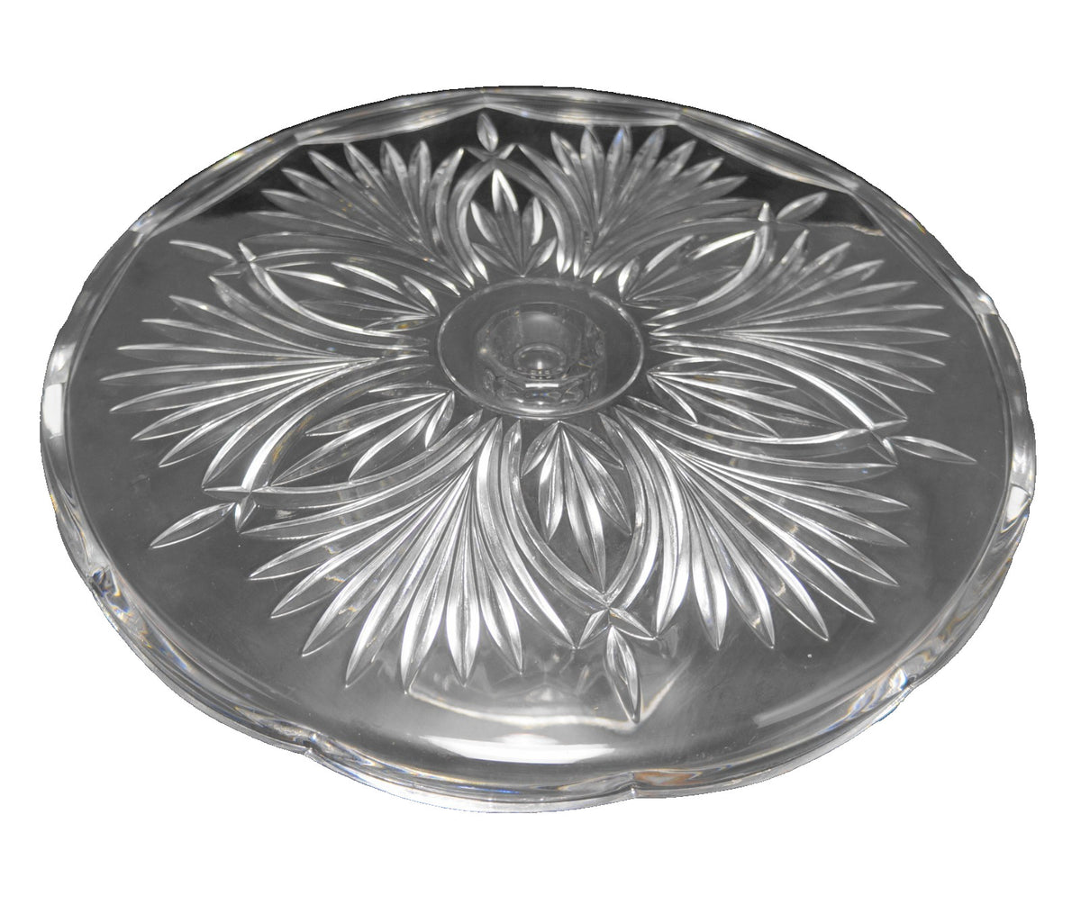 Royal Limited Bohemia Czech Lead Crystal Cake Stand 11 1/2 IN