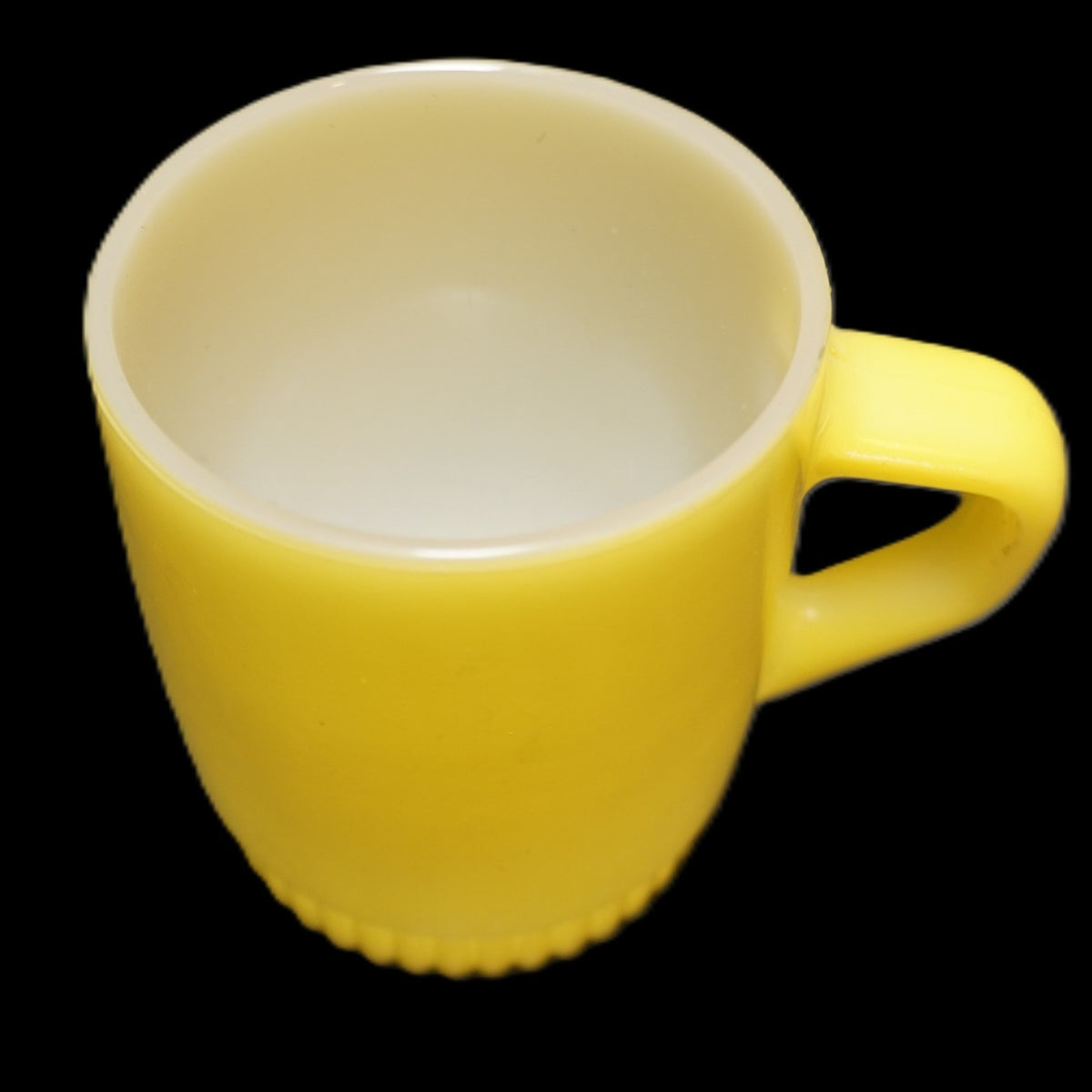 Fire King Bright Yellow Ribbed Base Stacking Mug