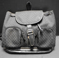Nine & Co Black Jacquard Backpack Purse