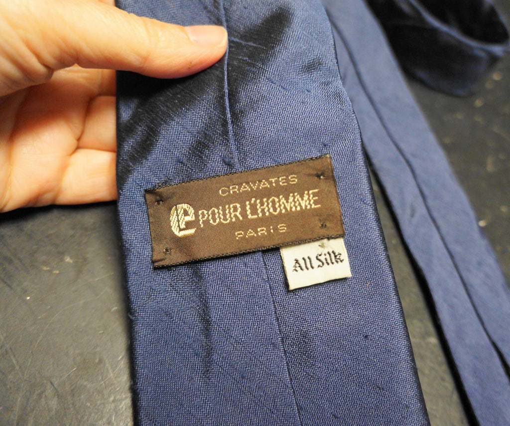 Blue Silk Tie Cravates Pour L'Homme Paris