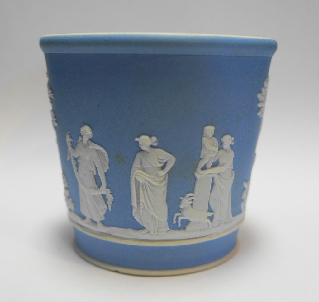 Wedgwood Jasperware Light Blue Neoclassical Small Cache Pot