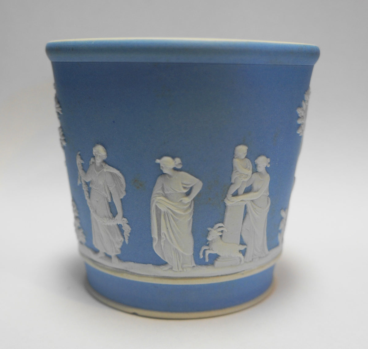 Wedgwood Jasperware Light Blue Neoclassical Small Cache Pot