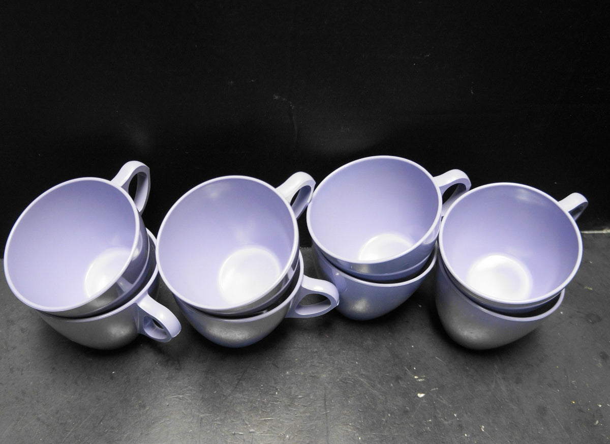 Royalon Corsage Purple Melmac Melamine Cups Set of 8