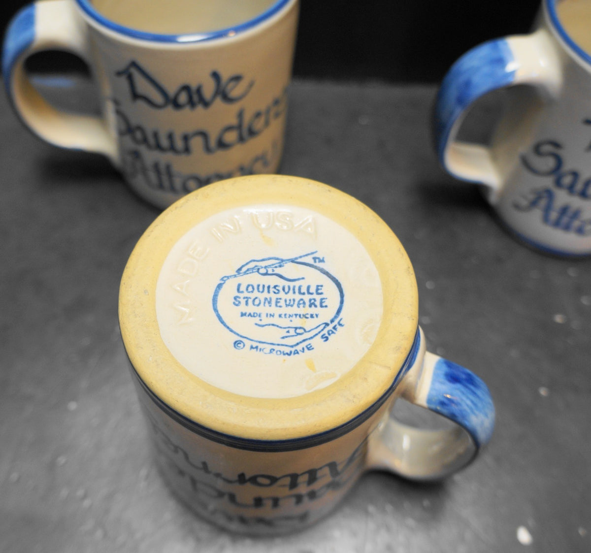Louisville Stoneware Law Lawyer Scales of Justice Mug Dave Saunders Attorney