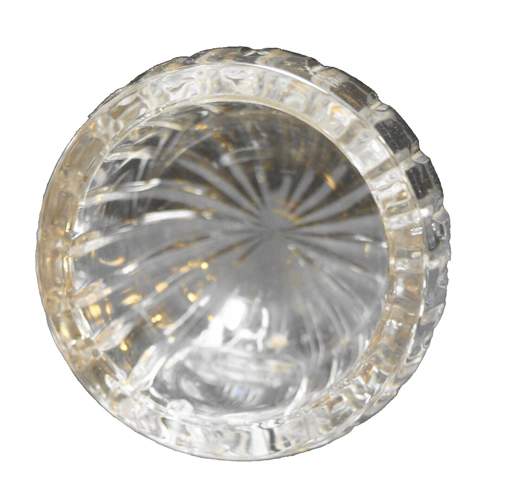 Puthod Cut Crystal Orb Ball Tilt Cigar Ashtray Italy Vintage