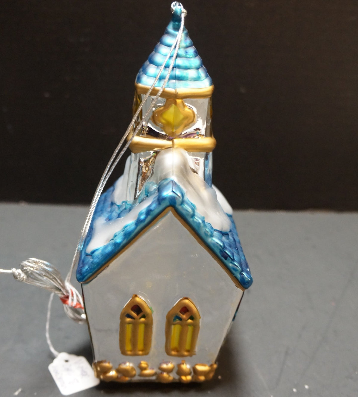 Department 56 Mercury Glass Church Steeple Christmas Ornament Large