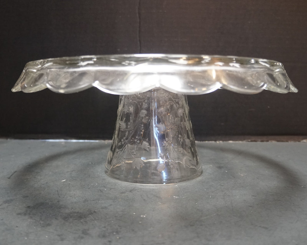 Mikasa Cottage Lace Crystal Cake Stand 12 3/4 IN