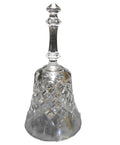 Lead Crystal Hand Dinner Bell Cut Criss Cross
