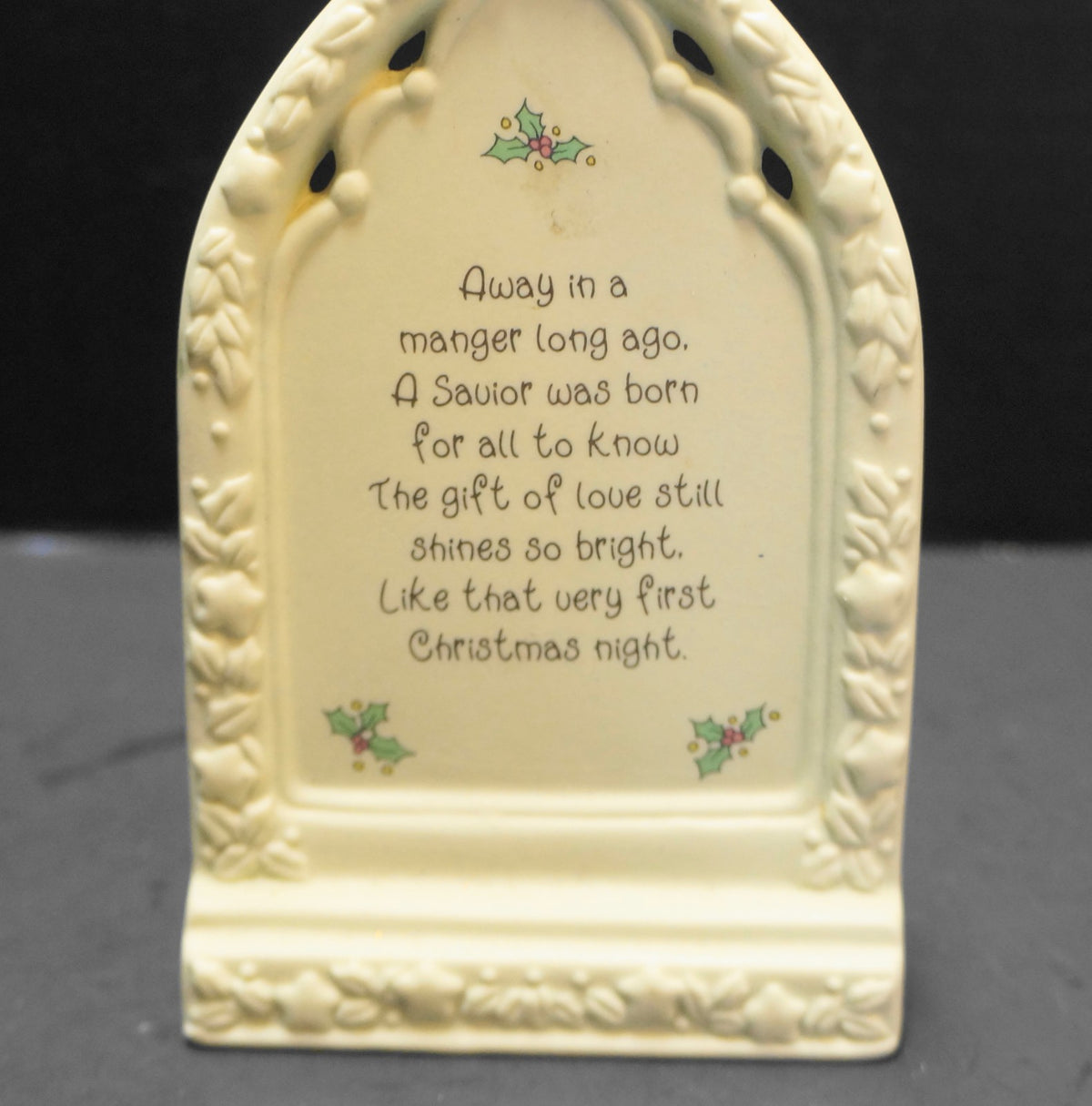 Precious Moments Christmas Window Chapel Plaque Arch Tell Me The Story of Jesus