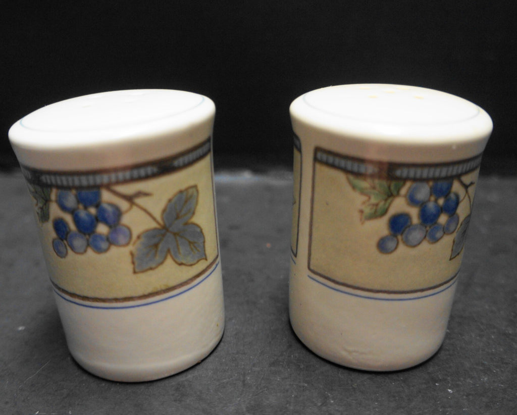 Mikasa Garden Harvest Intaglio Salt Pepper Shakers Pair