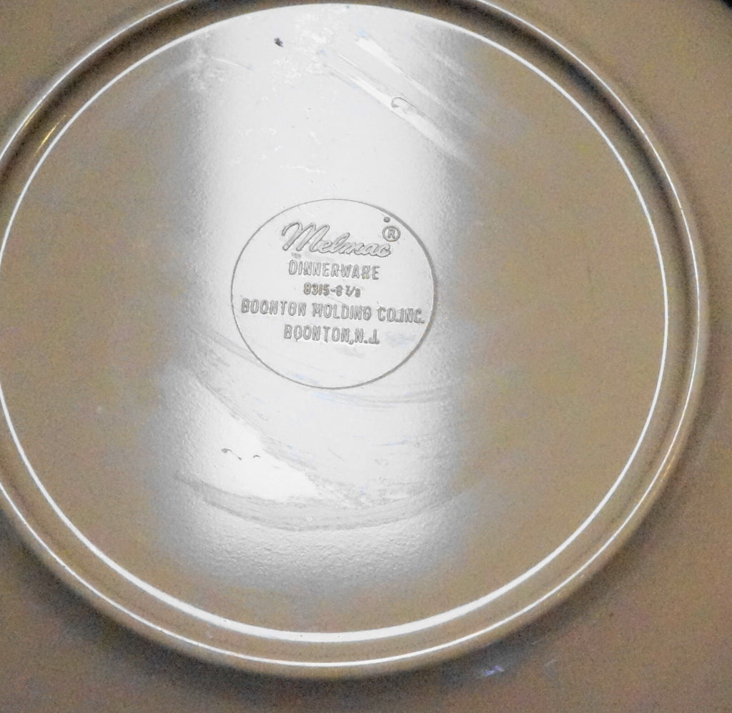 Boonton Melmac Melamine Brown Divided Round Serving Bowl