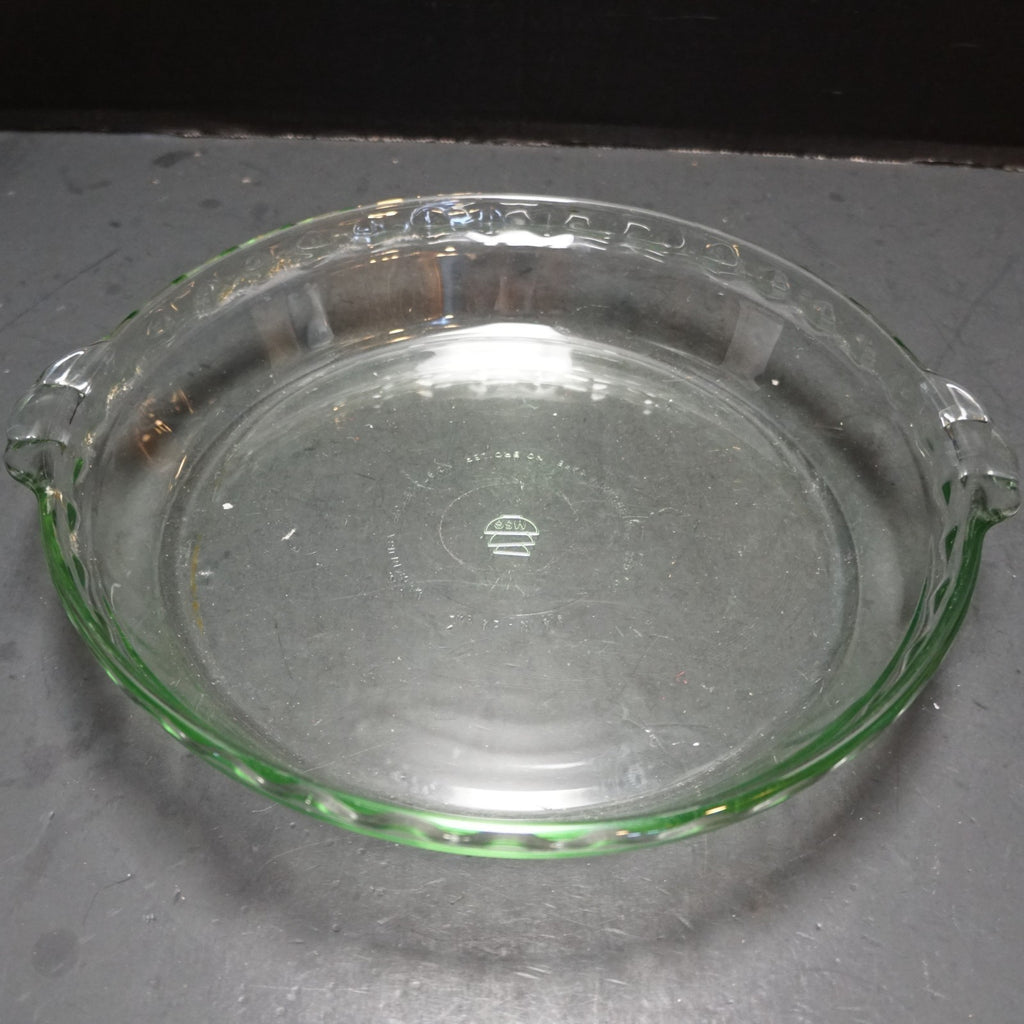 Martha Stewart Green Glass Deep Pie Plate Pan Baking Dish