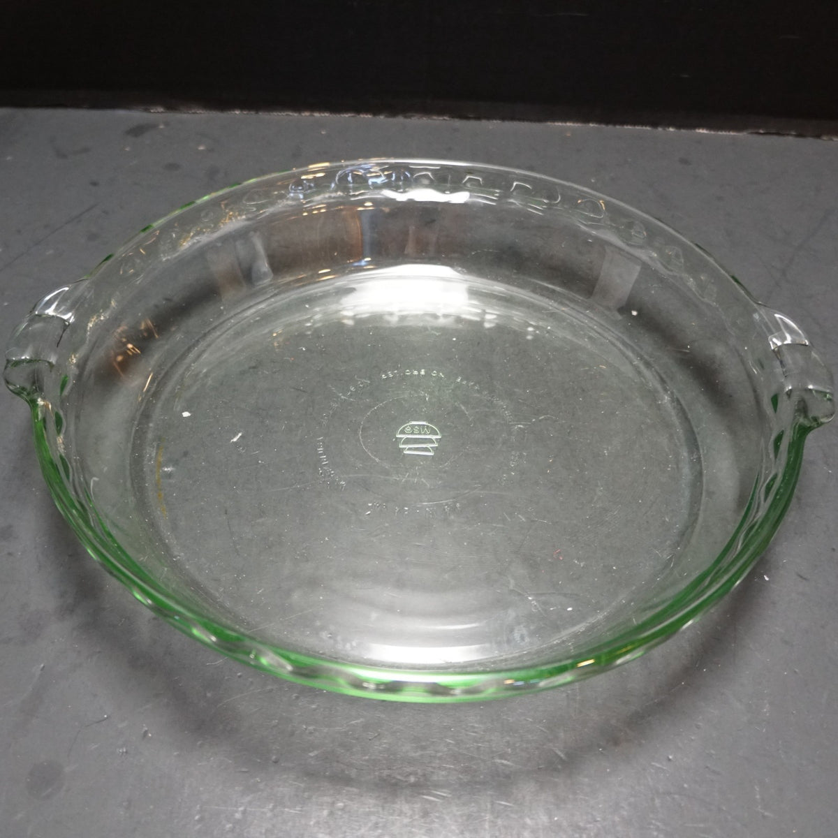 Martha Stewart Green Glass Deep Pie Plate Pan Baking Dish