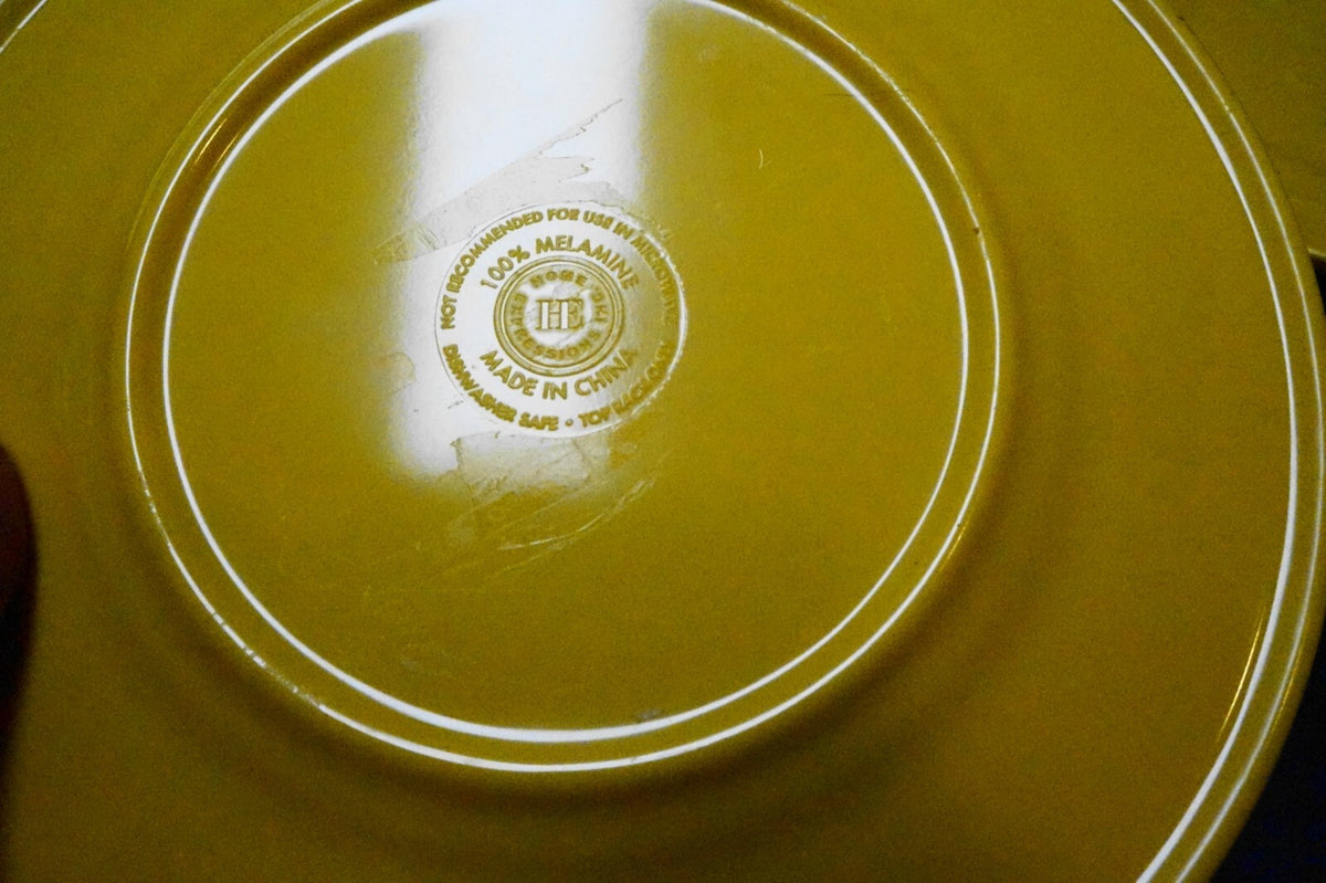 Home Expressions JC Penney Yellow Melamine Salad Plates Set of 6