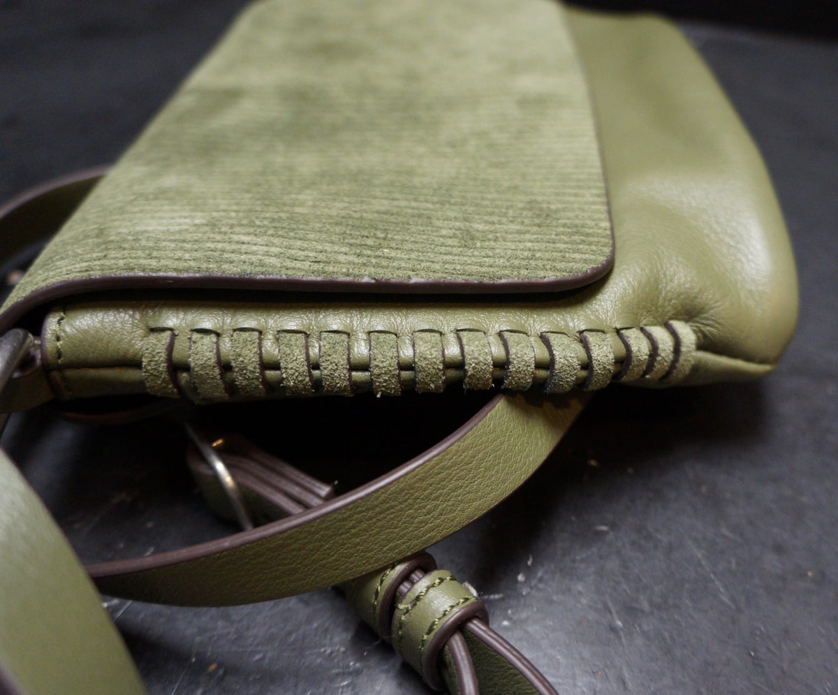 Treasure & Bond Avery Crossbody Purse Olive Green Leather