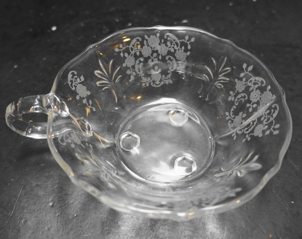 Fostoria Baroque Meadow Rose Etch Nappy Bowl