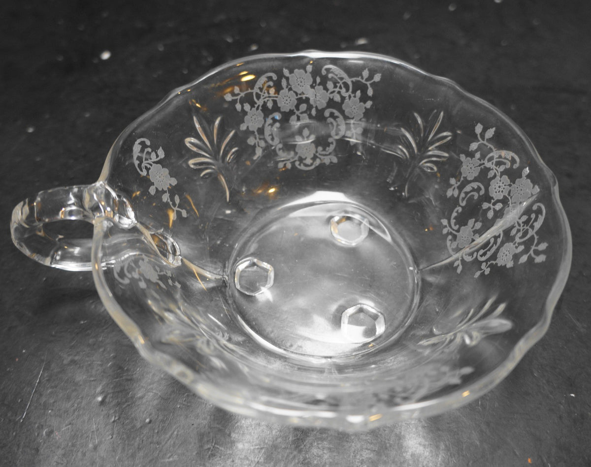 Fostoria Baroque Meadow Rose Etch Nappy Bowl