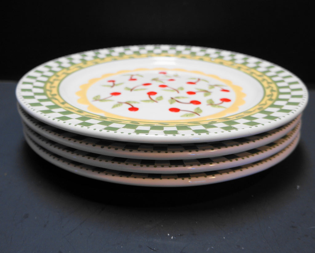 Mary Engelbreit Cherries Jubilee Enesco Dinner Plates Set of 4