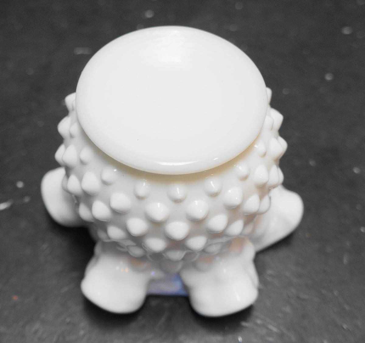 Fenton Hobnail Milk Glass #3853 3" Double Crimped Small Vase