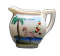 Florida Souvenir Hand Painted Creamer Flamingo Palm Tree Beach