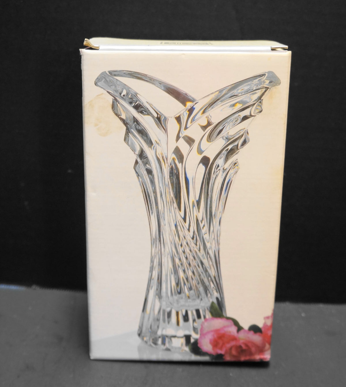 Mikasa Spring Flair Lead Crystal 8" Vase With Box