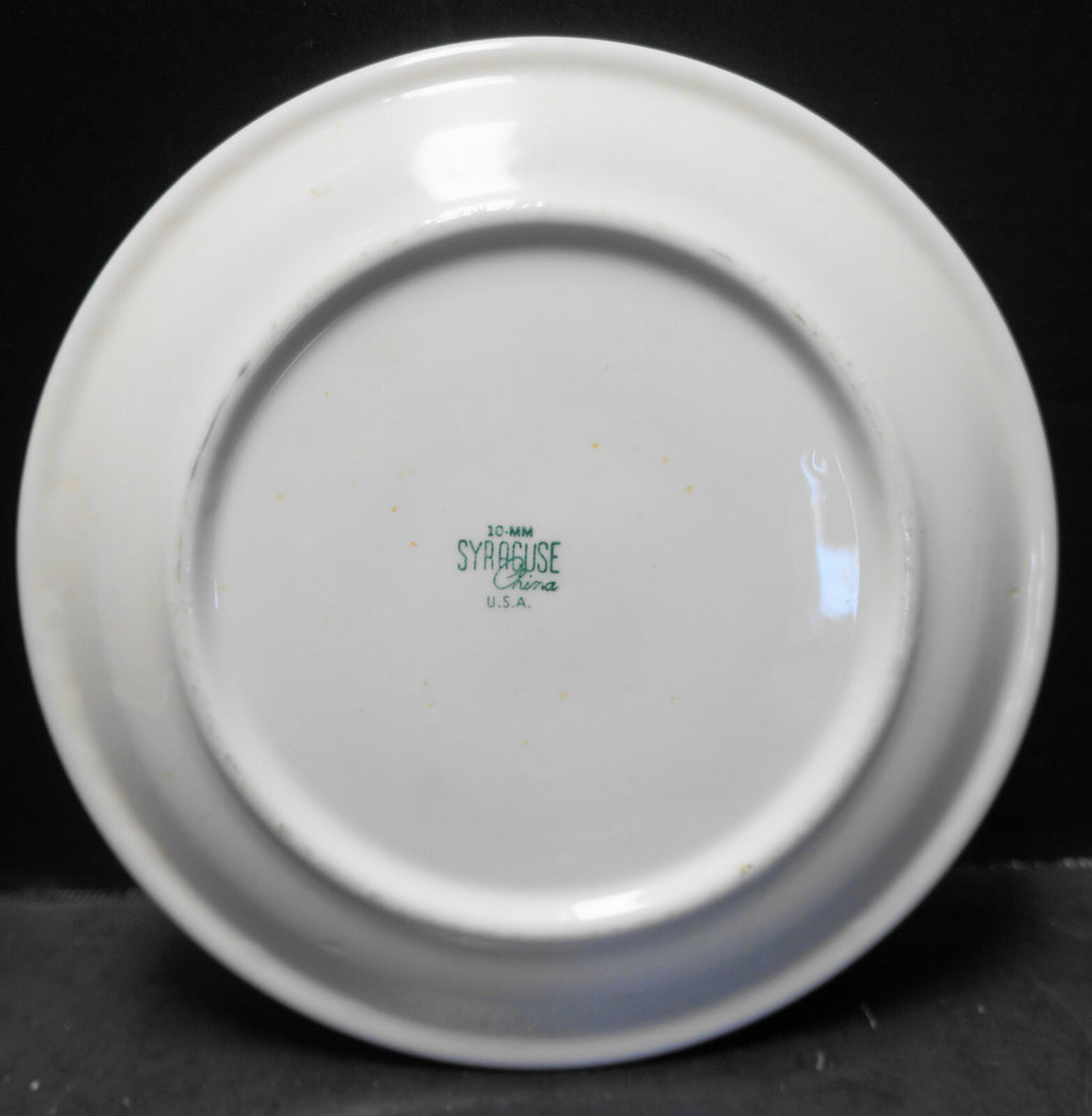 Syracuse Cadet Restaurant Ware Blue Gray Airbrushed Tulip Luncheon Plate