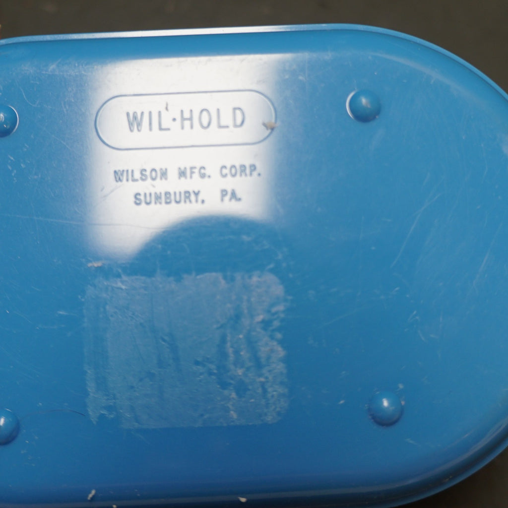 Wil-Hold Wilson Manufacturing Plastic Oval Box Blue Clear Rose Lid