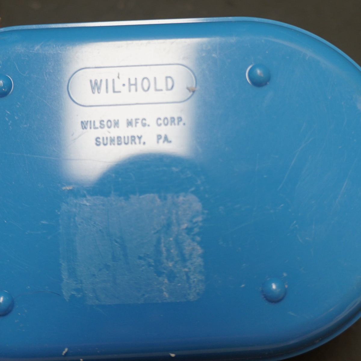 Wil-Hold Wilson Manufacturing Plastic Oval Box Blue Clear Rose Lid