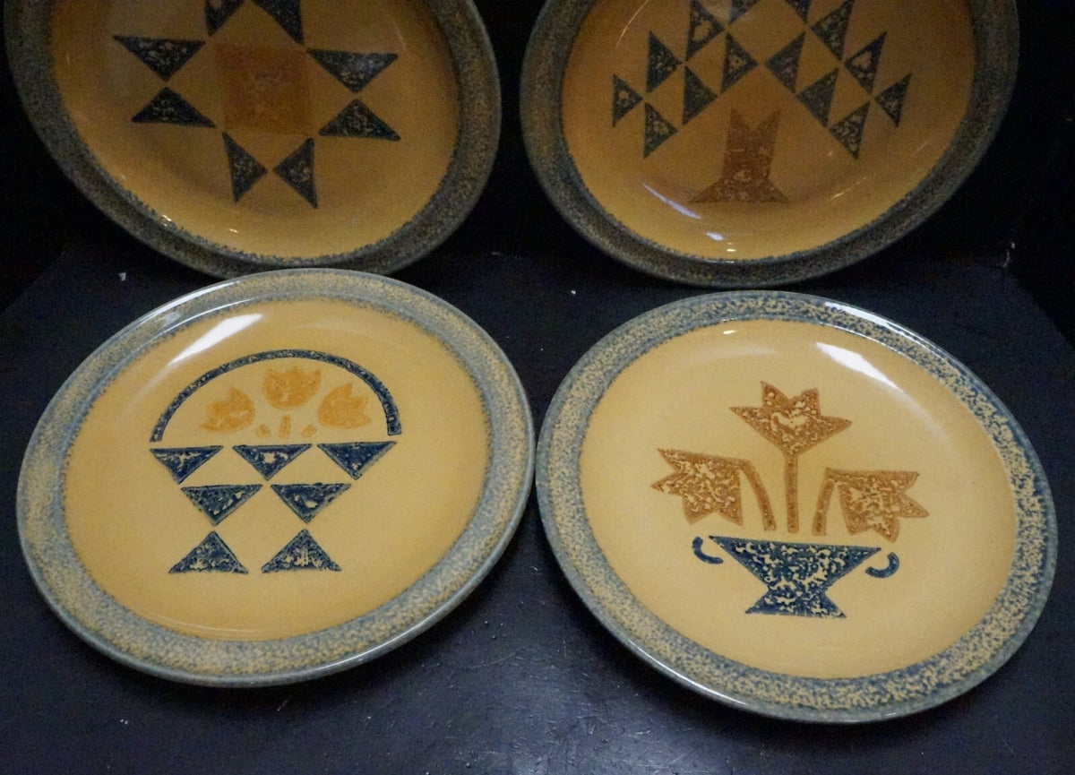 Pfaltzgraff America MAFA Dinner Plates Set of 4 Different Designs