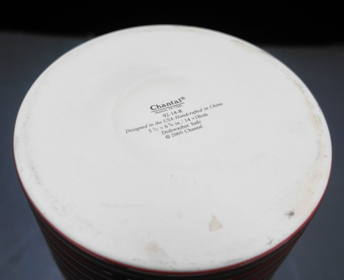Chantal Dark Red Stoneware Utensil Crock
