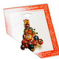 Christopher Radko Enamel Rhinestone Ornament Christmas Tree Pin Brooch