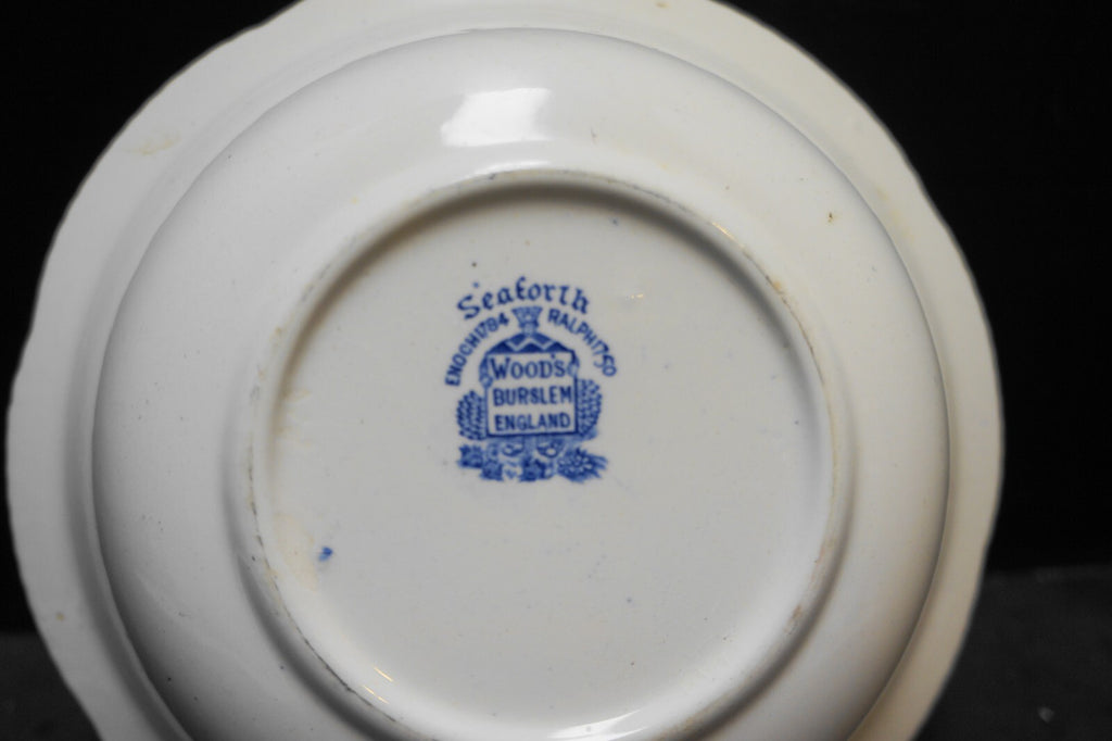Wood & Sons Seaforth Blue Open Round Serving Bowl 8 1/2"