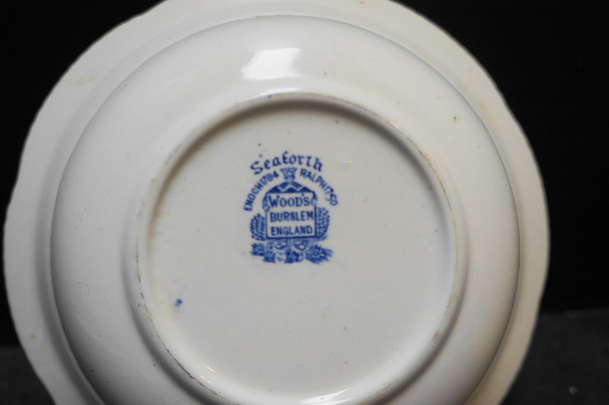 Wood & Sons Seaforth Blue Open Round Serving Bowl 8 1/2"