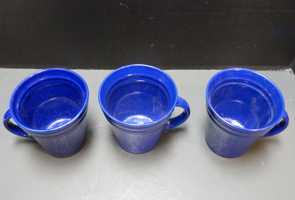 Rachael Ray Double Ridge Blue Raspberry Coffee Mugs Set of 3