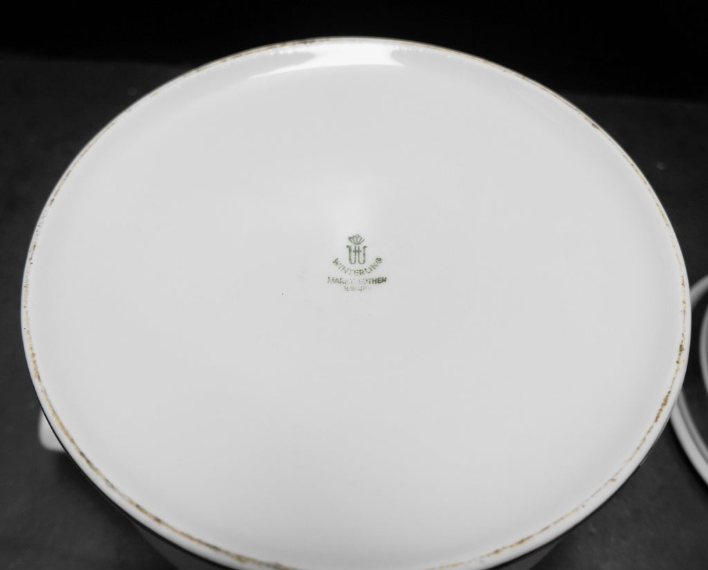 Winterling Bavaria White Sculpted Rib Platinum Trim Tureen
