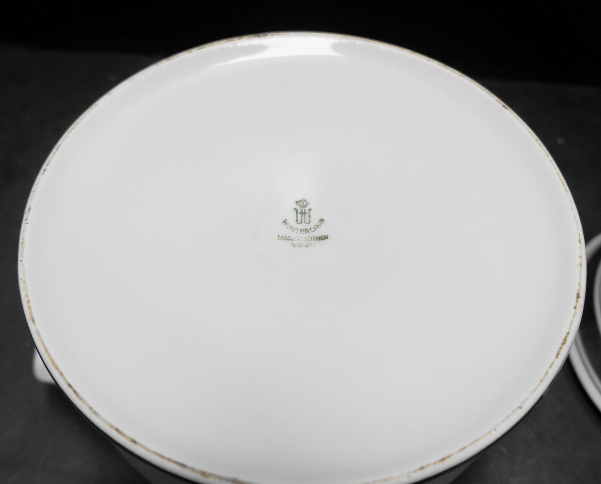 Winterling Bavaria White Sculpted Rib Platinum Trim Tureen