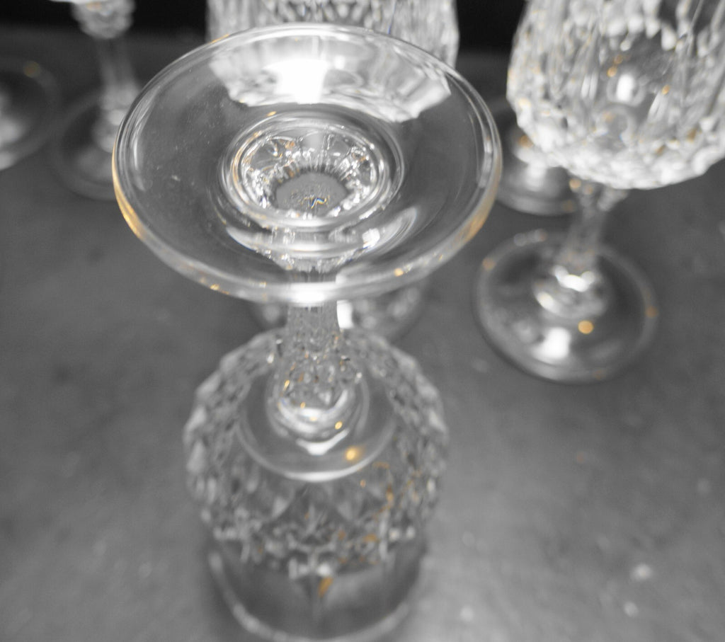 Longchamp Crystal Wine Glasses Set of 8 Cristal d/Arques France