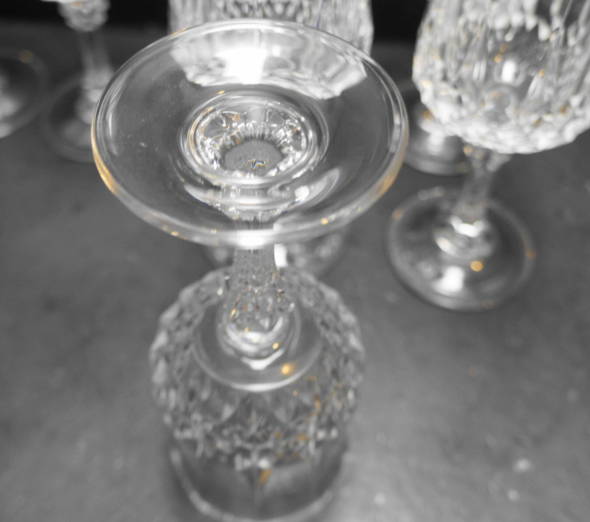 Longchamp Crystal Wine Glasses Set of 8 Cristal d/Arques France