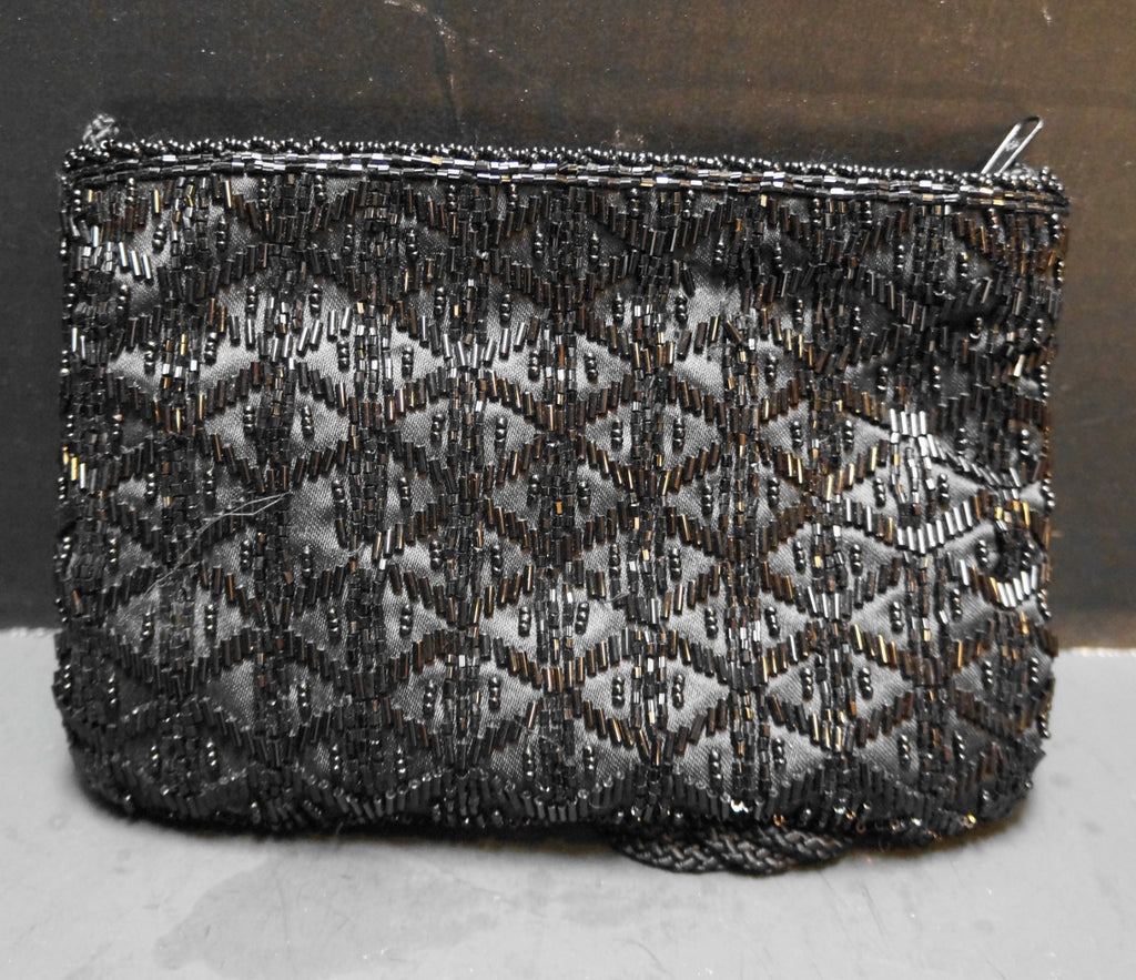 Carla Marchi Black Beaded Evening Bag