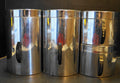Kromex Chrome Kitchen Canister Set Midcentury Flour Sugar Coffee Tea