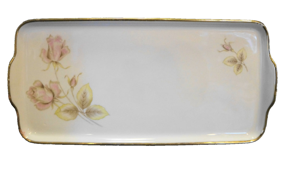 Hutschenreuther Empire Rose Contessa Porcelain Tray Pink Roses King Cake Plate R