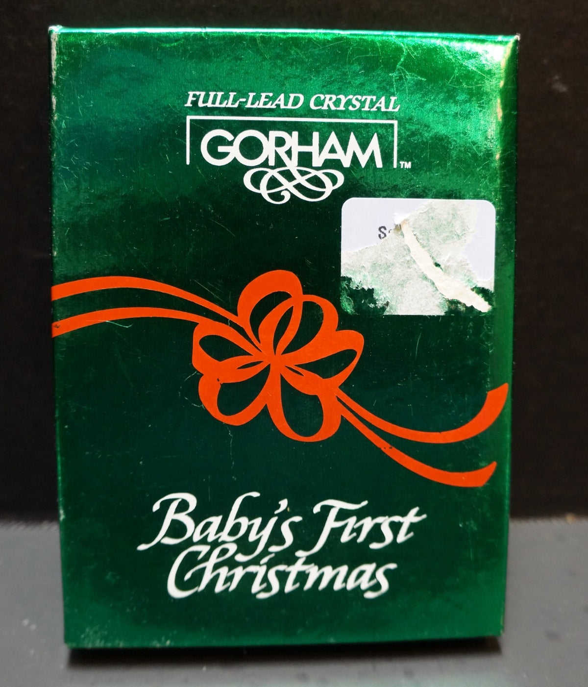 Gorham Crystal Baby's First Christmas Ornament West Germany