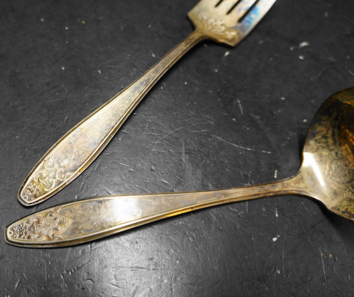 Lady Doris Silverplate Gravy Ladle Medium Cold Fork Pair