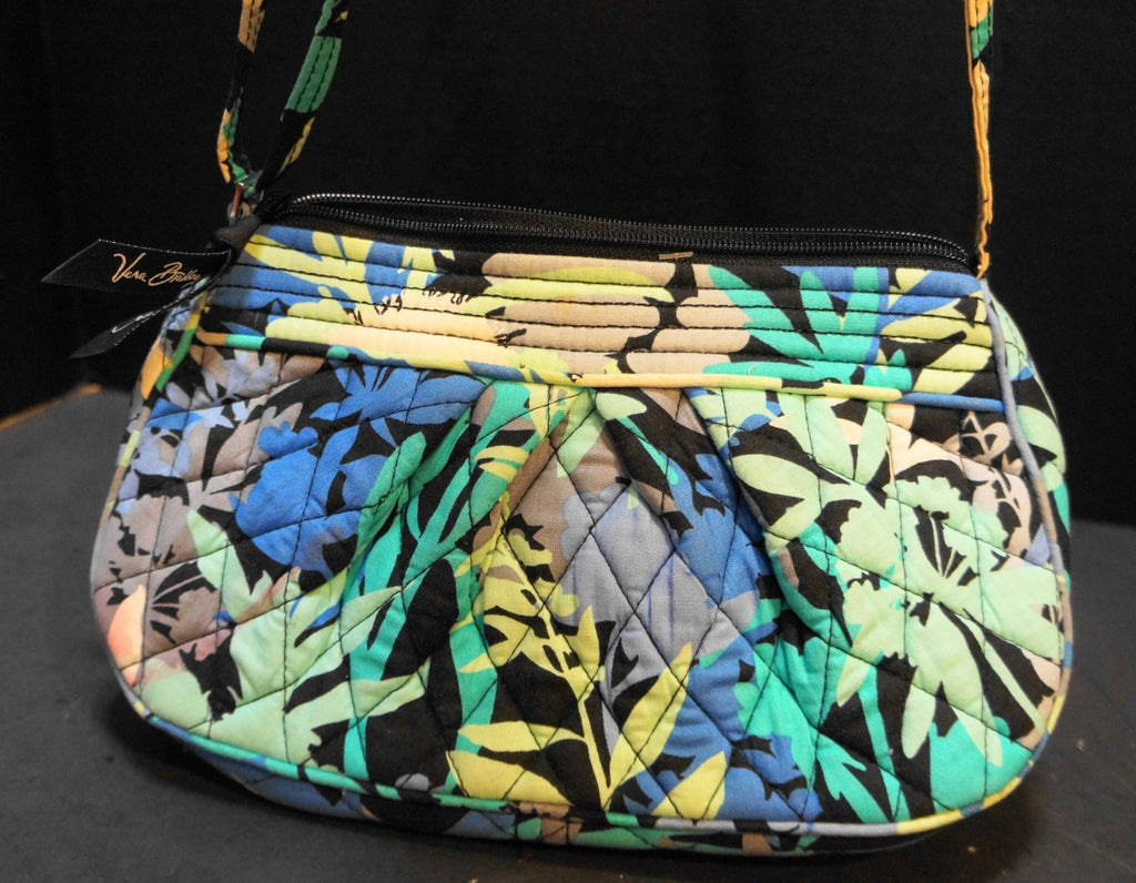 Vera Bradley Camofloral Blue Gray Black Frannie Crossbody Purse